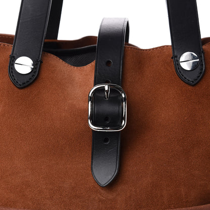 Alexander Wang Suede Calfskin Mason Tote Brown Black 12 of 13