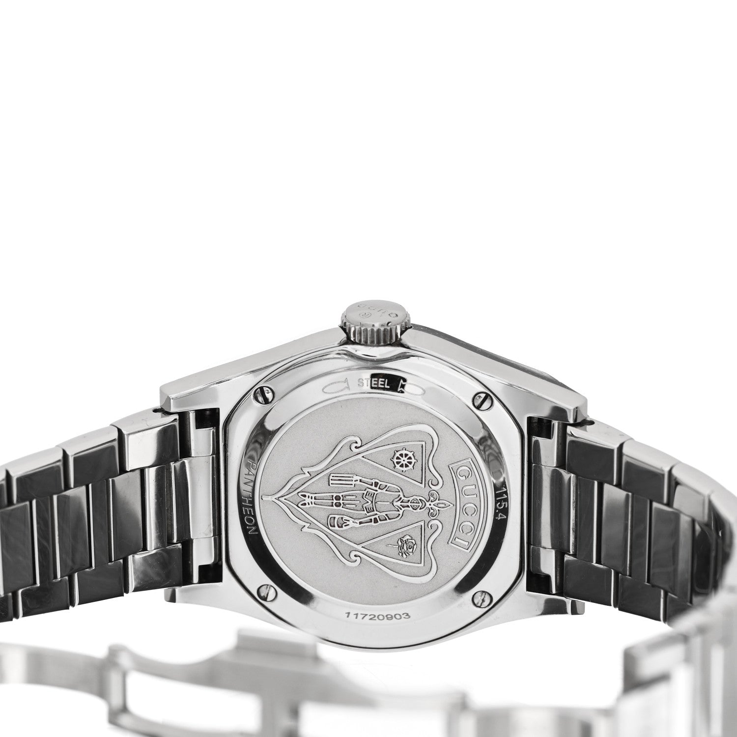 Gucci Stainless Steel Diamond Mother of Pearl 36mm Pantheon Quartz Watch 4 of 4