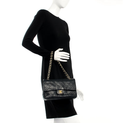 Chanel Lambskin Quilted Medium Double Flap Black 2 of 21