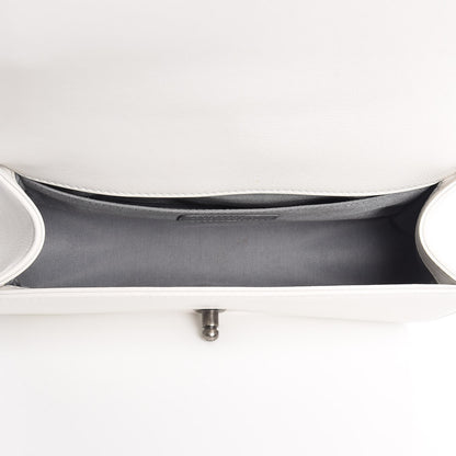 Chanel Calfskin Double Stitch Medium Boy Flap White 6 of 10