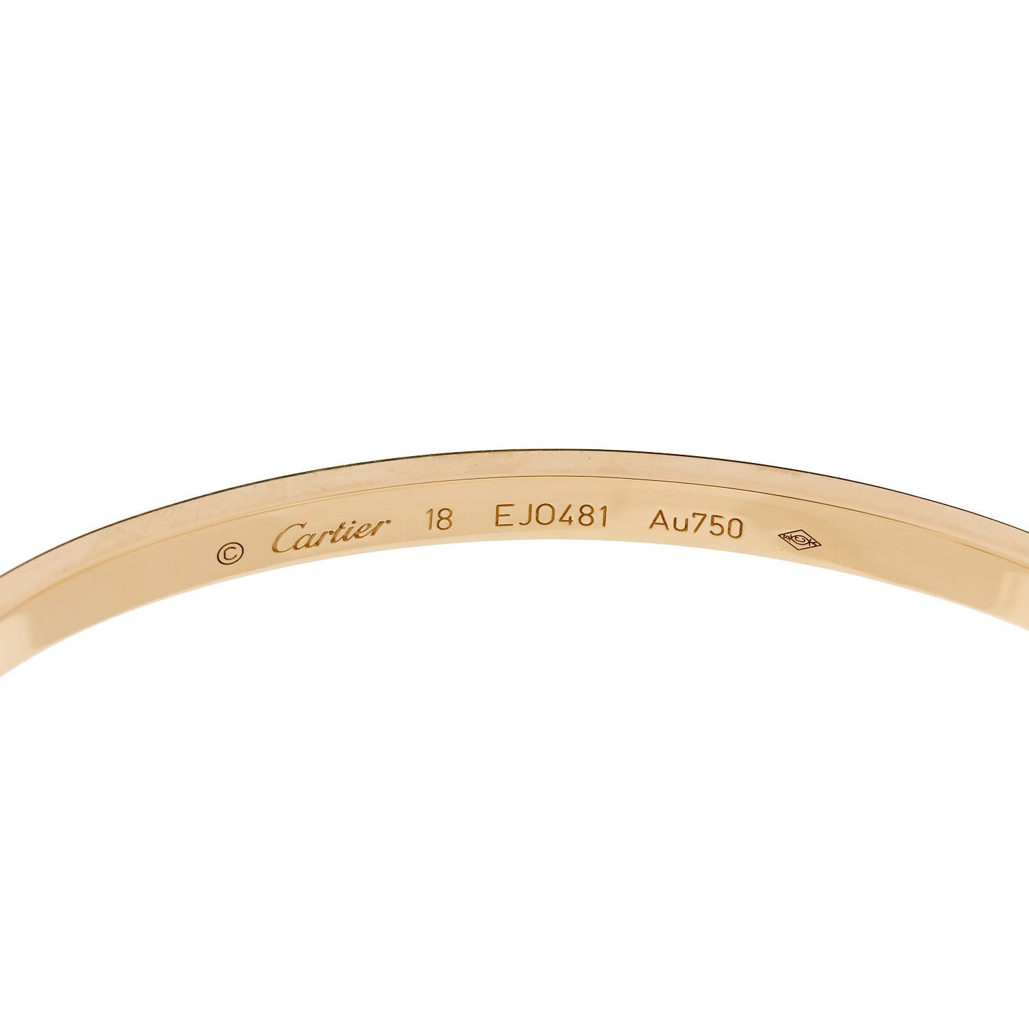 Cartier 18K Yellow Gold Small LOVE Bracelet 18 3 of 5