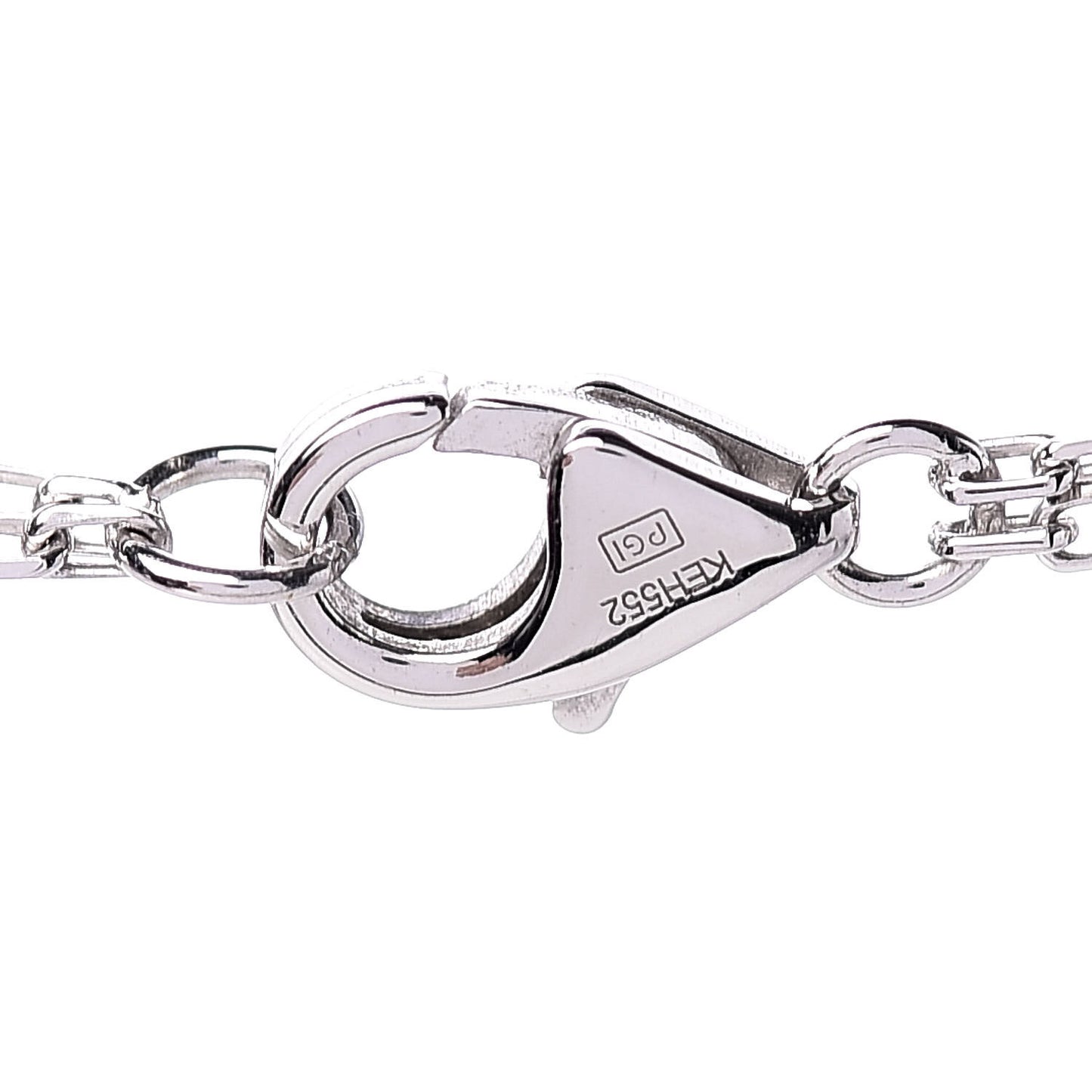 18K White Gold 2 Diamond LOVE Necklace