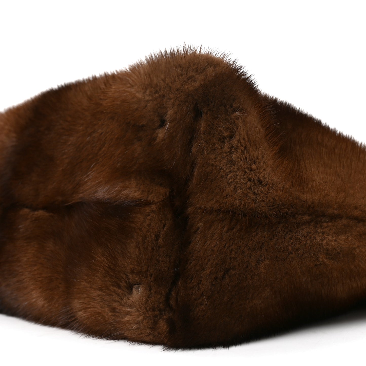 Mink Fur Lux Satchel Coffee