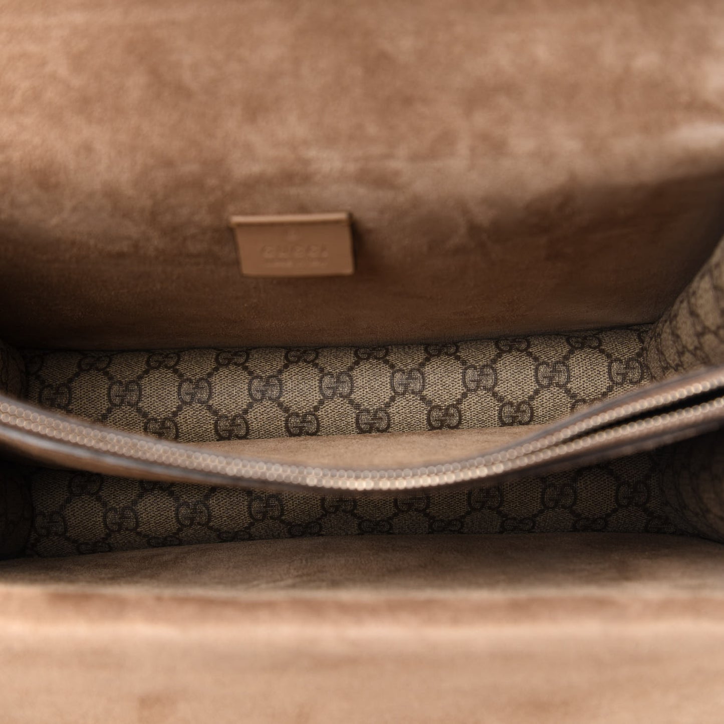 GG Supreme Monogram Medium Dionysus Shoulder Bag Taupe