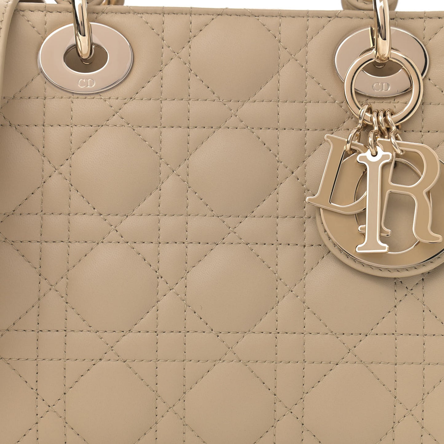 Calfskin Cannage Small My ABCDior Lady Dior Beige