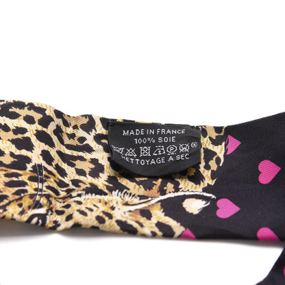 Hermes Silk Jungle Love Love Twilly Black Vert Rose Vif 2 of 3