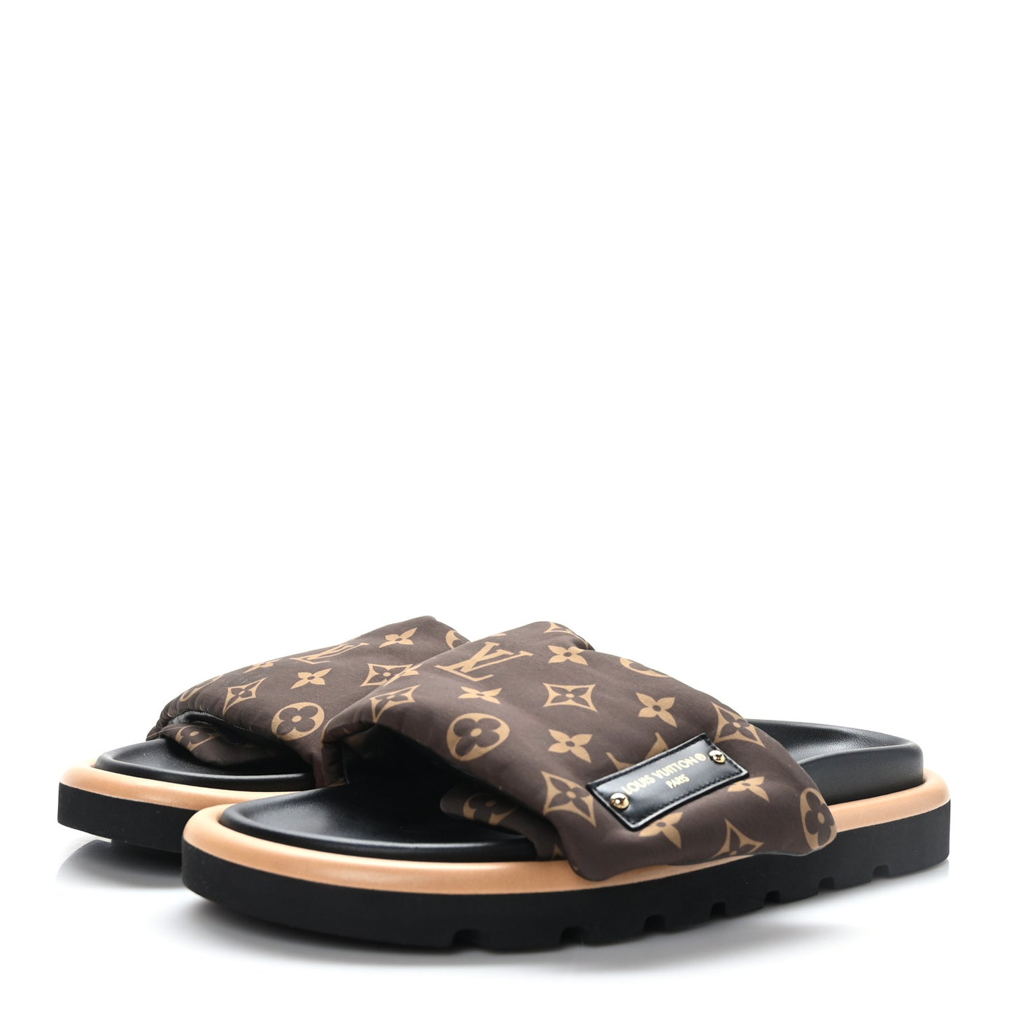 Nylon Monogram Pool Pillow Comfort Mule 40 Cacao Brown