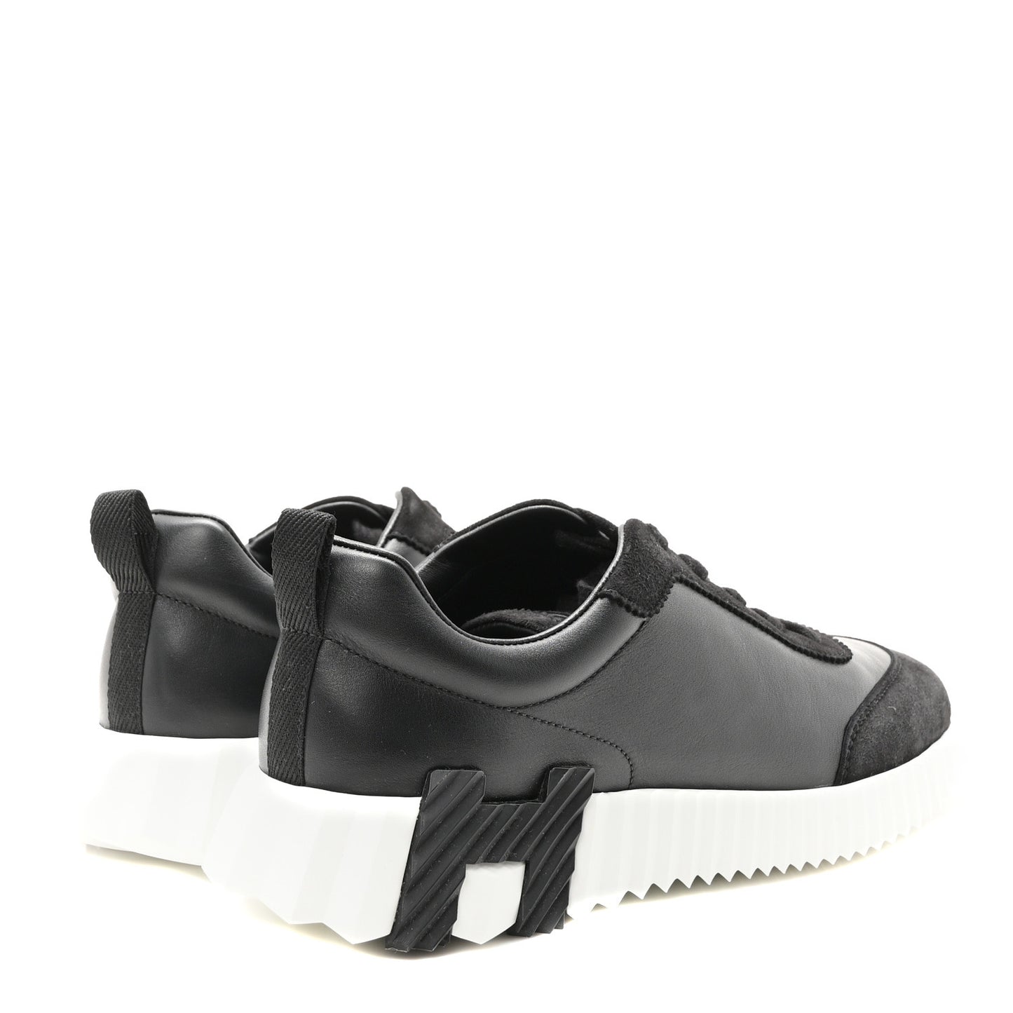 Goatskin Suede Goatskin Bouncing Sneakers 39.5 Black