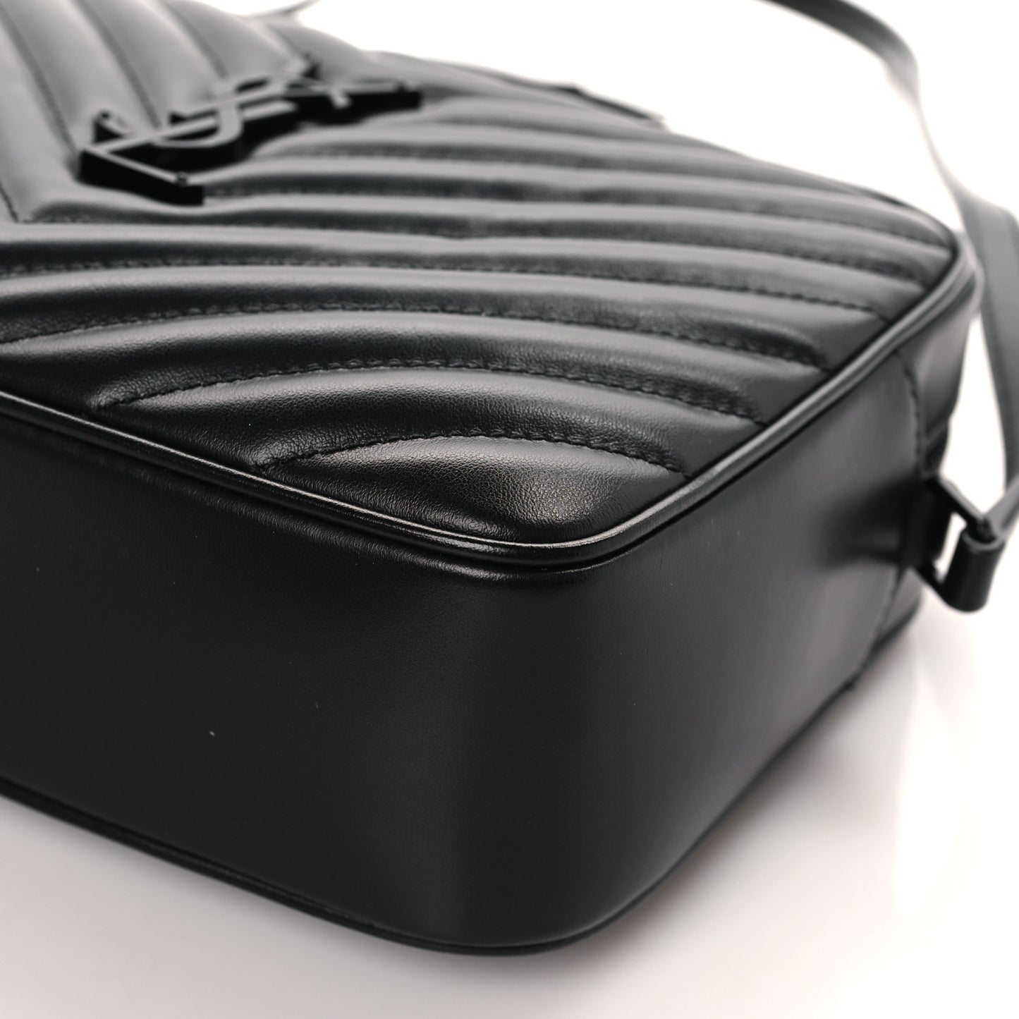 Calfskin Matelasse Monogram Monochrome Lou Camera Bag Black