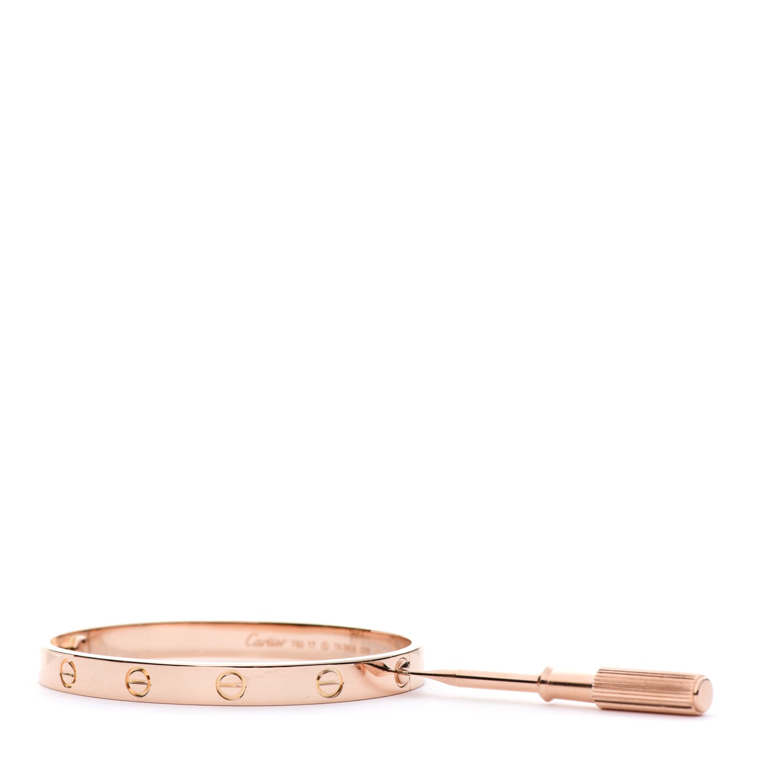 Cartier 18K Pink Gold LOVE Bracelet 17 6 of 7