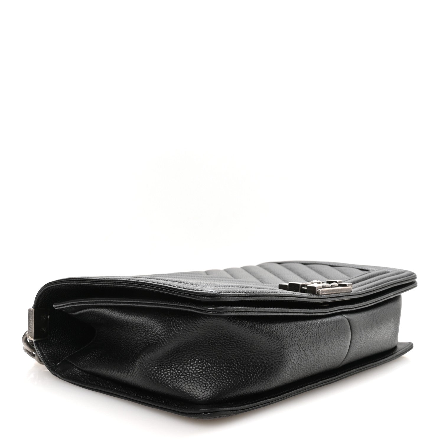 Chanel Calfskin Chevron Quilted New Medium Boy Flap Black 3 of 10