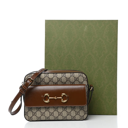 Gucci GG Supreme Monogram Small Horsebit 1955 Shoulder Bag Beige Brown Sugar 11 of 11