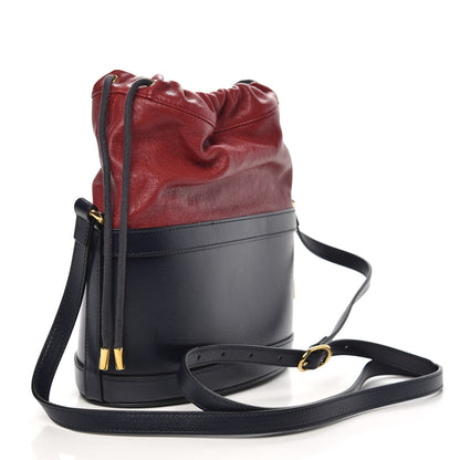 Gucci Azalea Sakai Be Green Calfskin Horsebit 1955 Drawstring Bucket Bag Blue New Cherry Red 3 of 10
