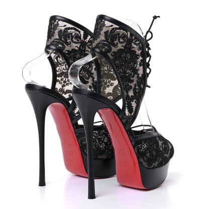 Christian Louboutin Dentelle Lurex Jose Altafine 150 Bootie 36.5 Black 4 of 8