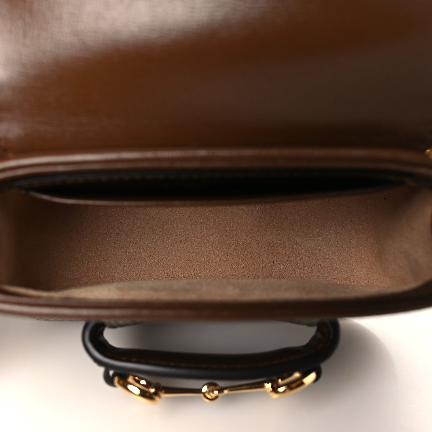 Gucci GG Supreme Monogram Azalea Calfskin Web Horsebit 1955 Wallet On Strap Beige Ebony Brown Sugar 4 of 9
