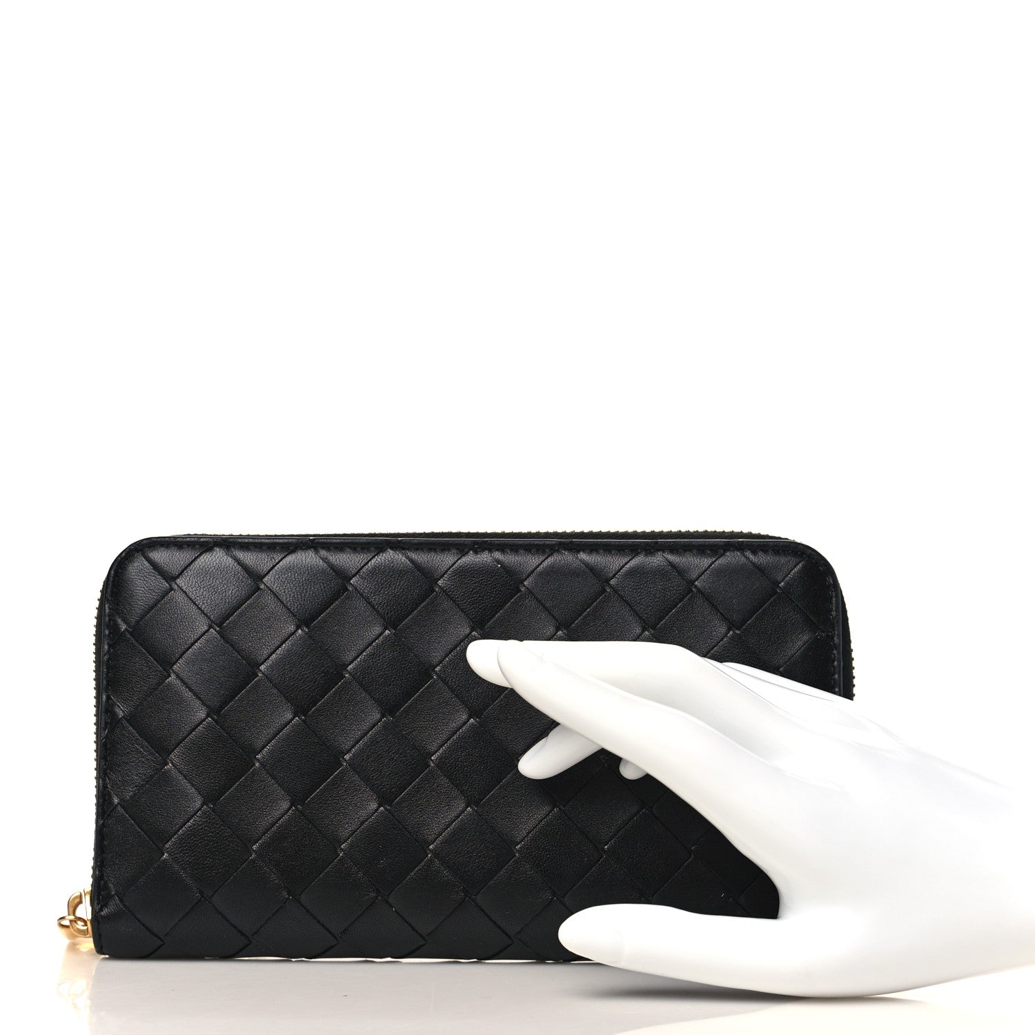 Bottega Veneta Nappa Intrecciato Zip Around Wallet Black 2 of 6