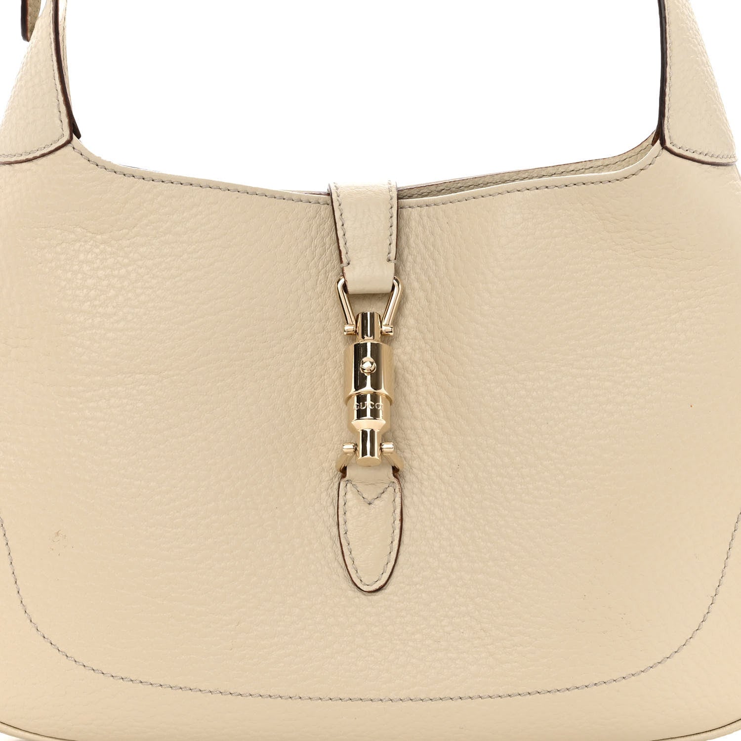 Gucci Calfskin Small Jackie O Hobo White 8 of 11