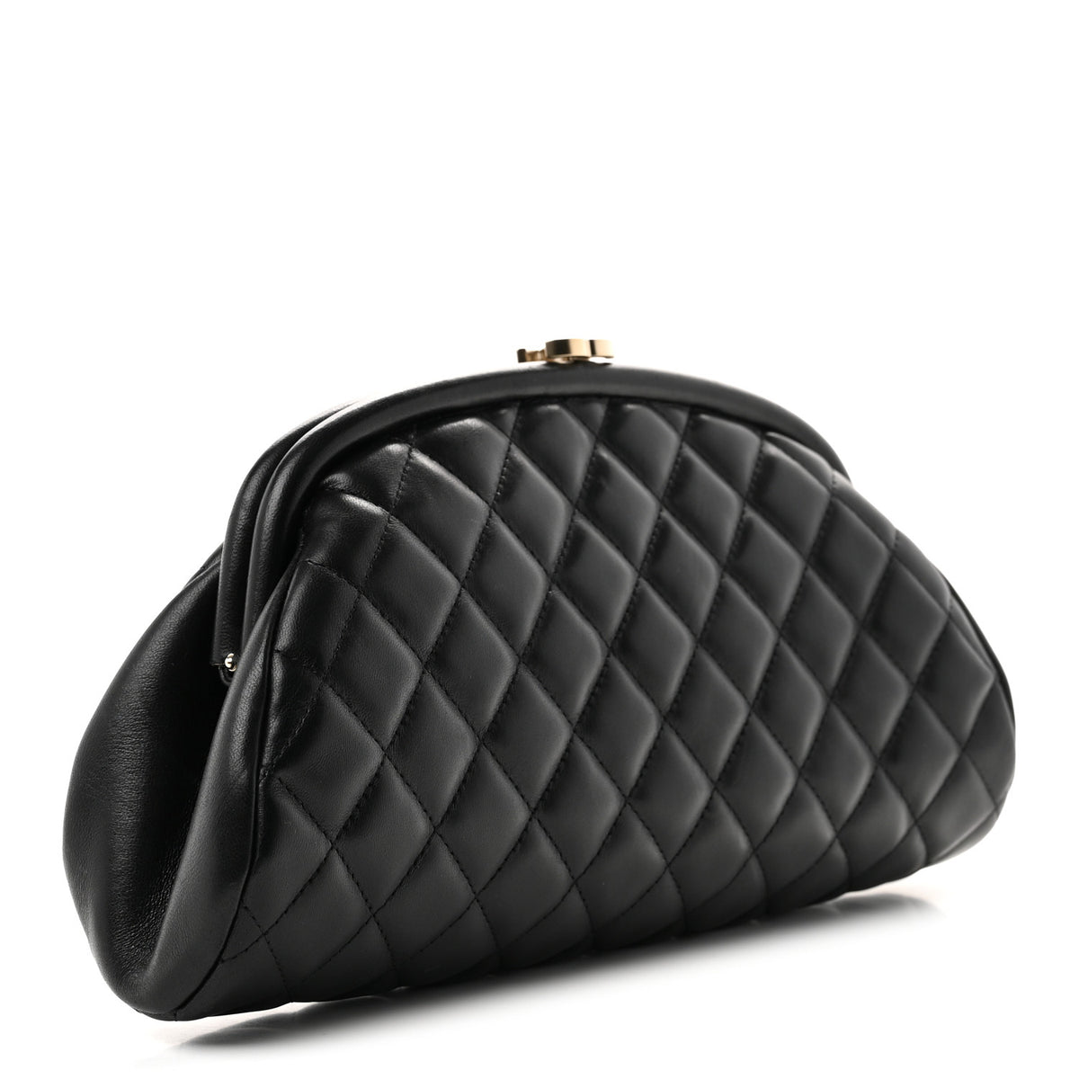 Lambskin Quilted Timeless Clutch Black