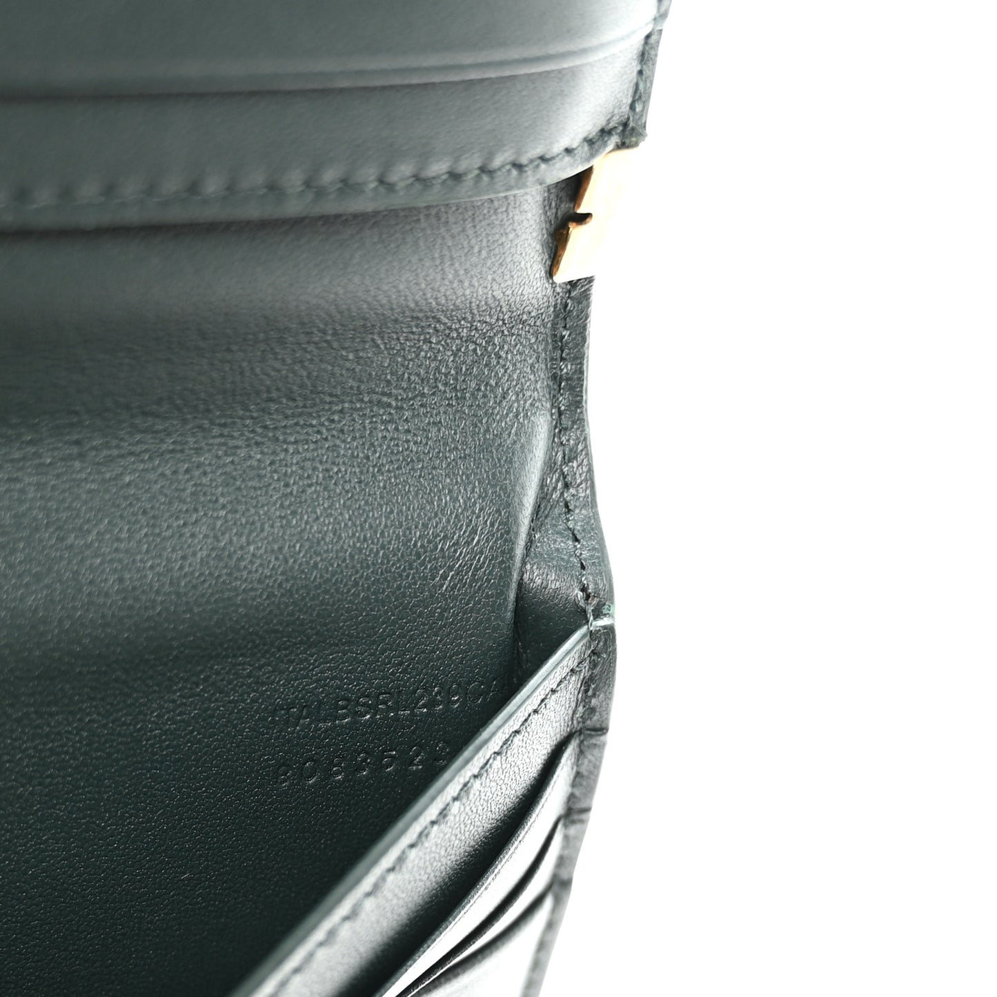 Calfskin B Cut Large Bi-Fold Puffy Wallet Vine