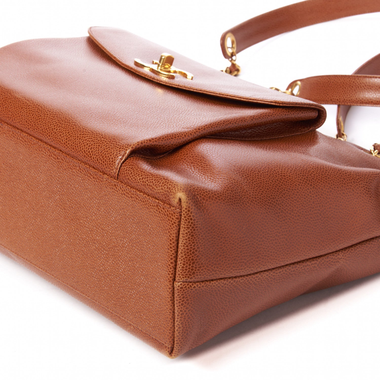 Chanel Caviar Flap Shoulder Bag Brown 4 of 9