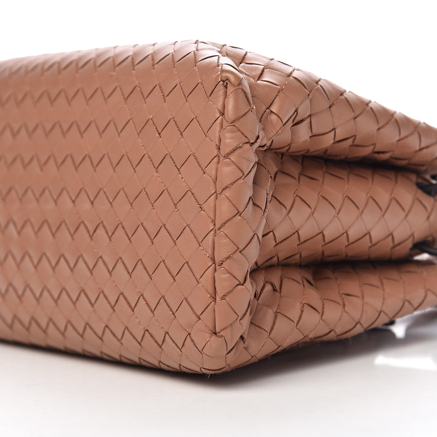 Light Calfskin Intrecciato Mini Roma New Cigar