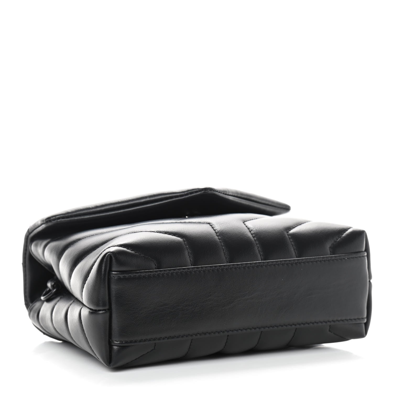Saint Laurent Calfskin Y Quilted Monogram Toy Loulou Crossbody Bag Black 4 of 8