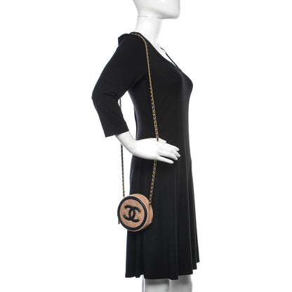 Chanel Caviar Quilted Round Filigree Crossbody Beige Black 2 of 10