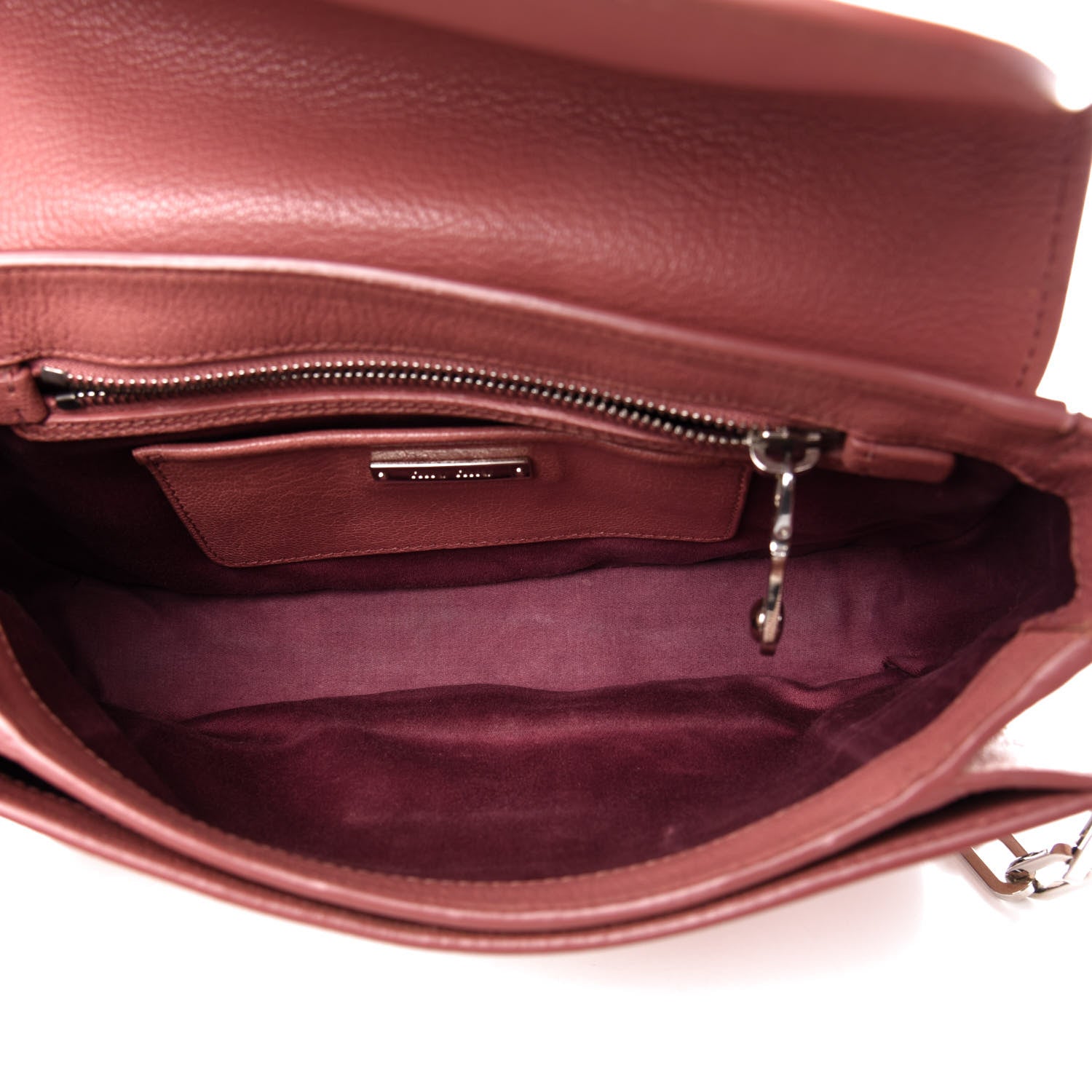 Miu Miu Goatskin Madras Chain Shoulder Bag Pink 5 of 14