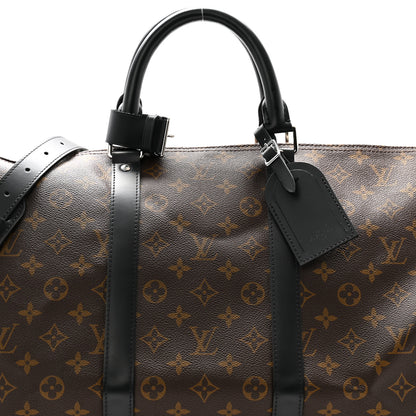 Louis Vuitton Monogram Macassar Keepall Bandouliere 55 6 of 8