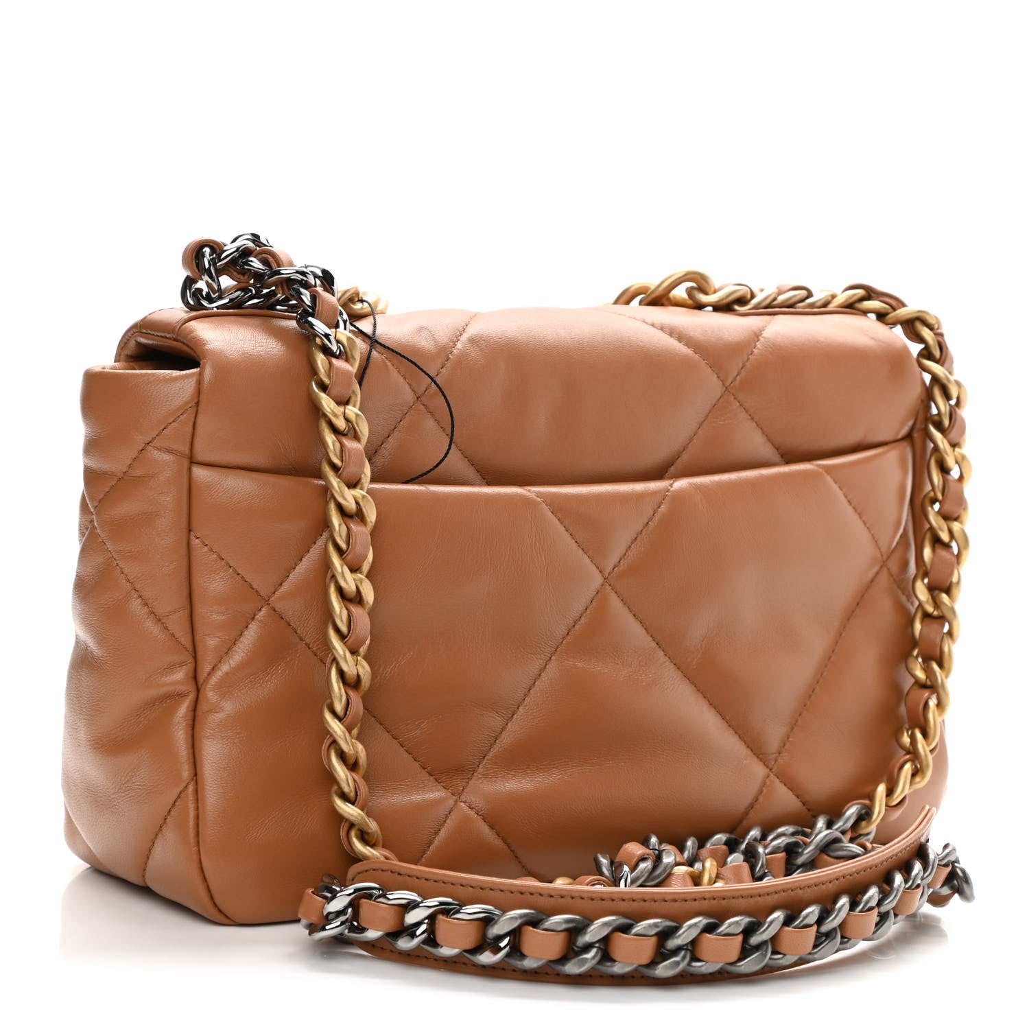 Chanel Lambskin Quilted Medium Chanel 19 Flap Brown 3 of 11
