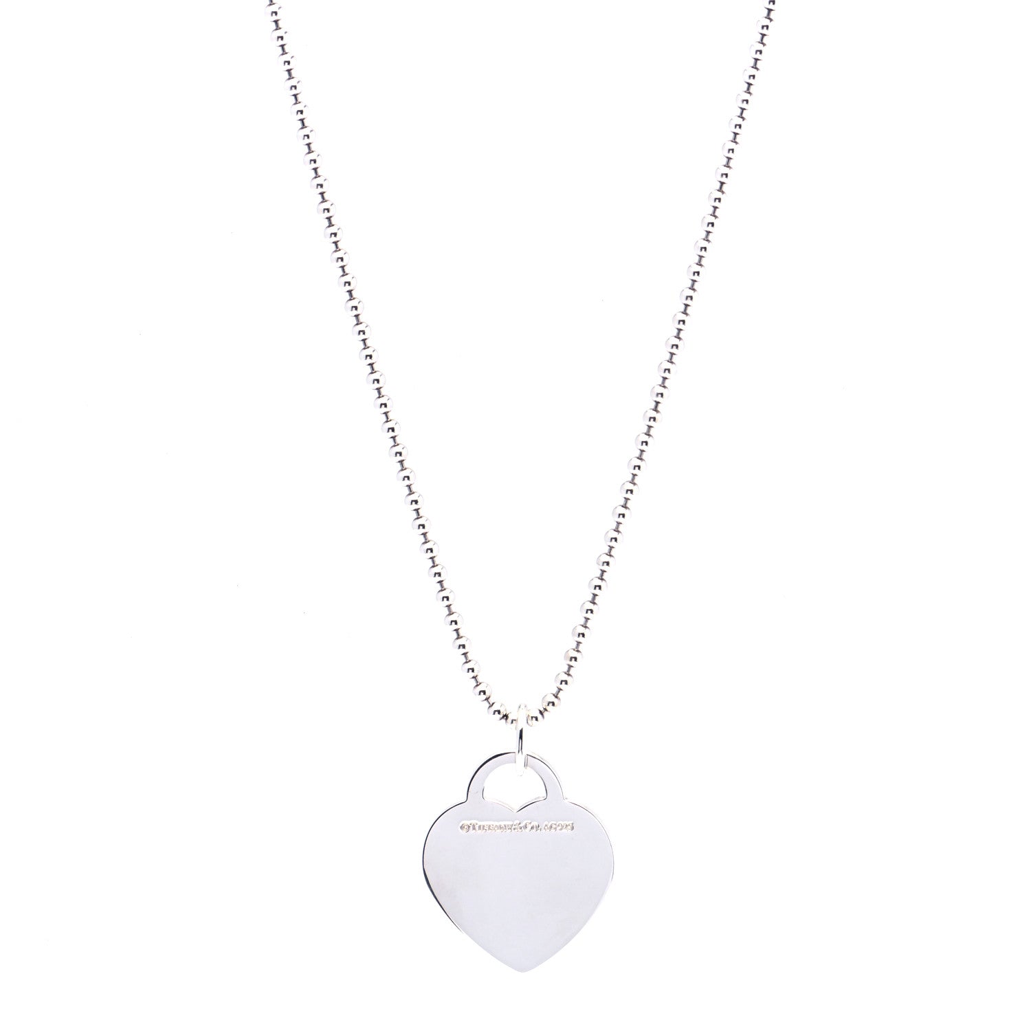 Tiffany Sterling Silver Long Return to Tiffany Heart Pendant Necklace 3 of 5