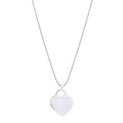 Tiffany Sterling Silver Long Return to Tiffany Heart Pendant Necklace 3 of 5