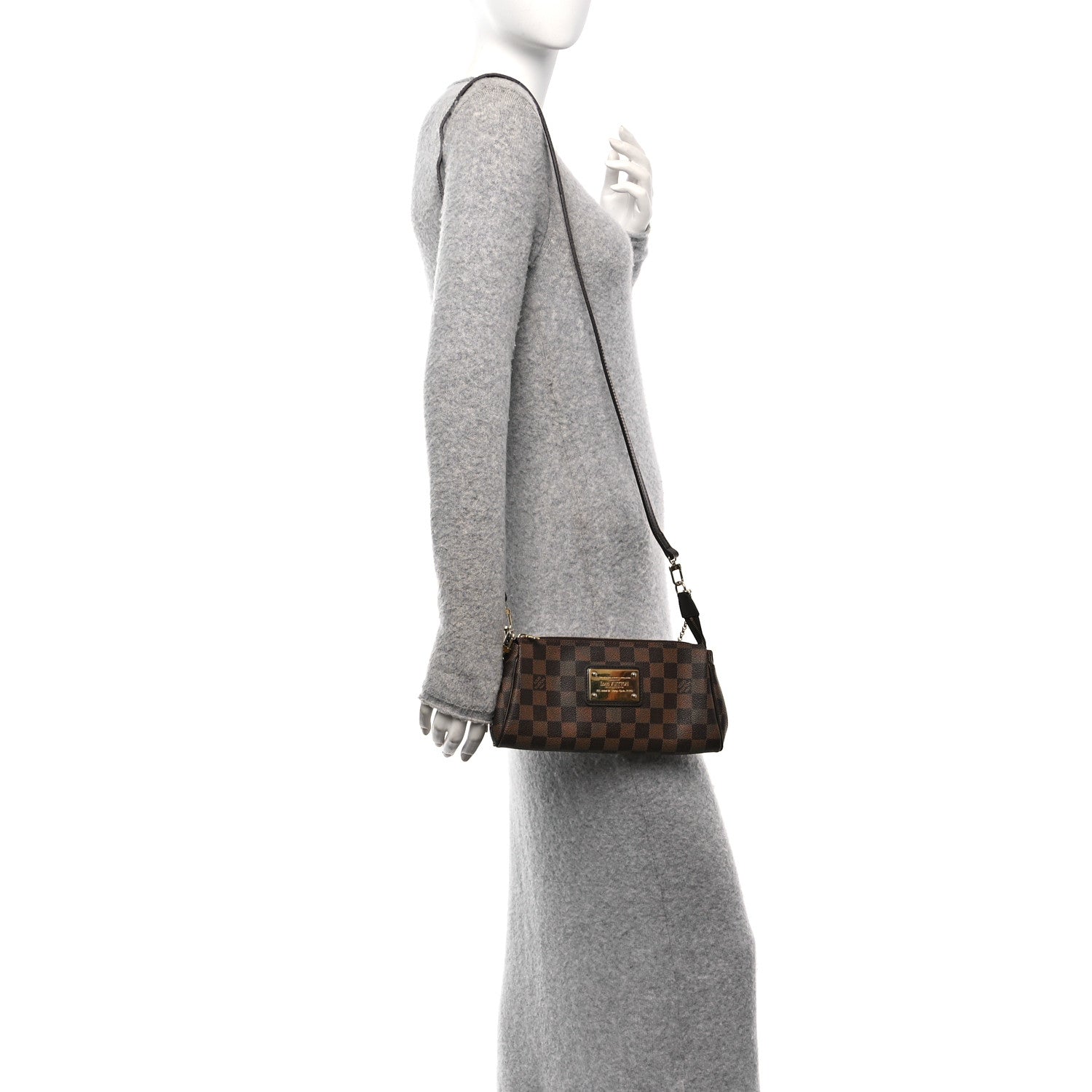 Louis Vuitton Damier Ebene Eva Clutch 2 of 9