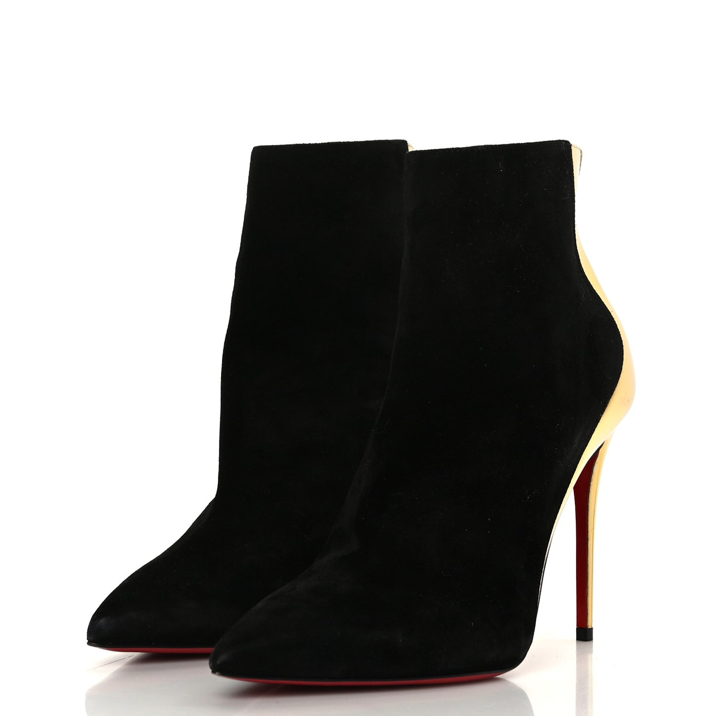 Veau Velours Specchio 100 Delicotte Booties 36 Black Gold