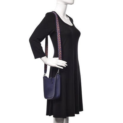 Hermes Taurillon Clemence Amazone Evelyne TPM Bleu Encre 2 of 10