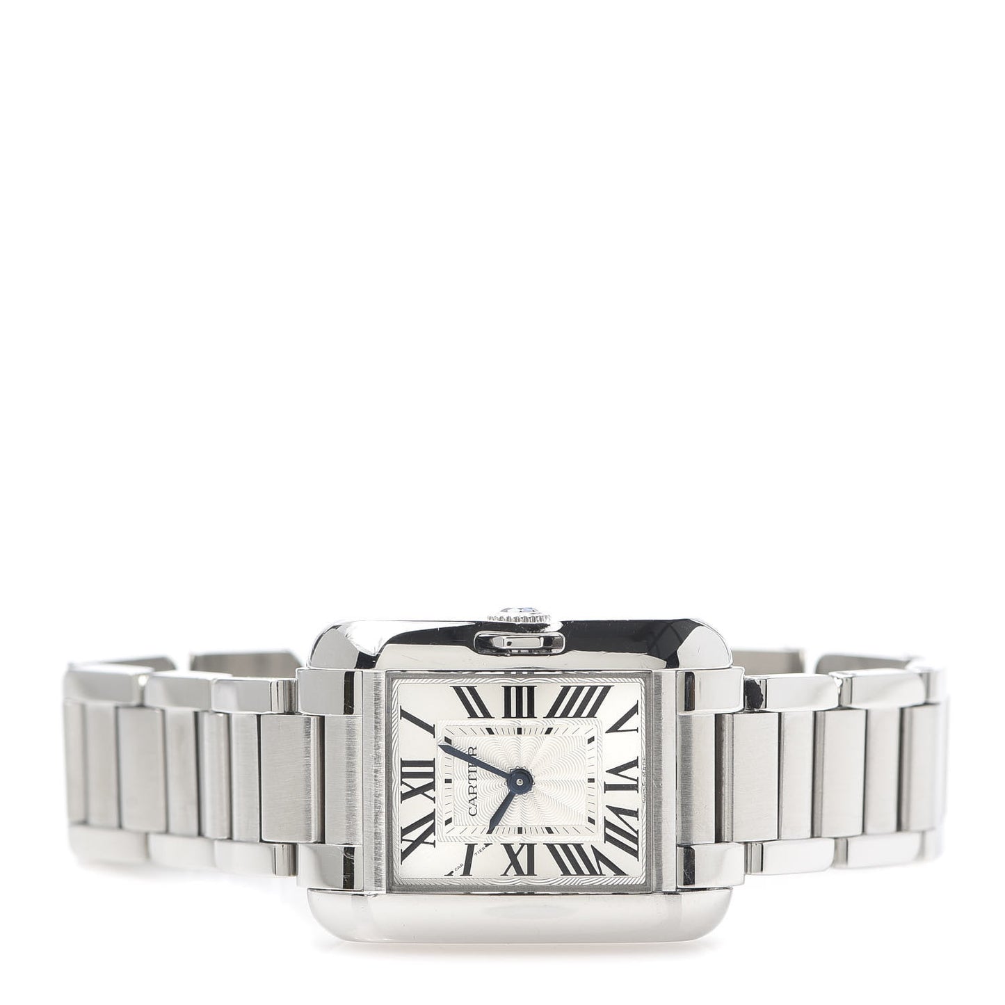 Stainless Steel 23mm Tank Anglaise Quartz Watch
