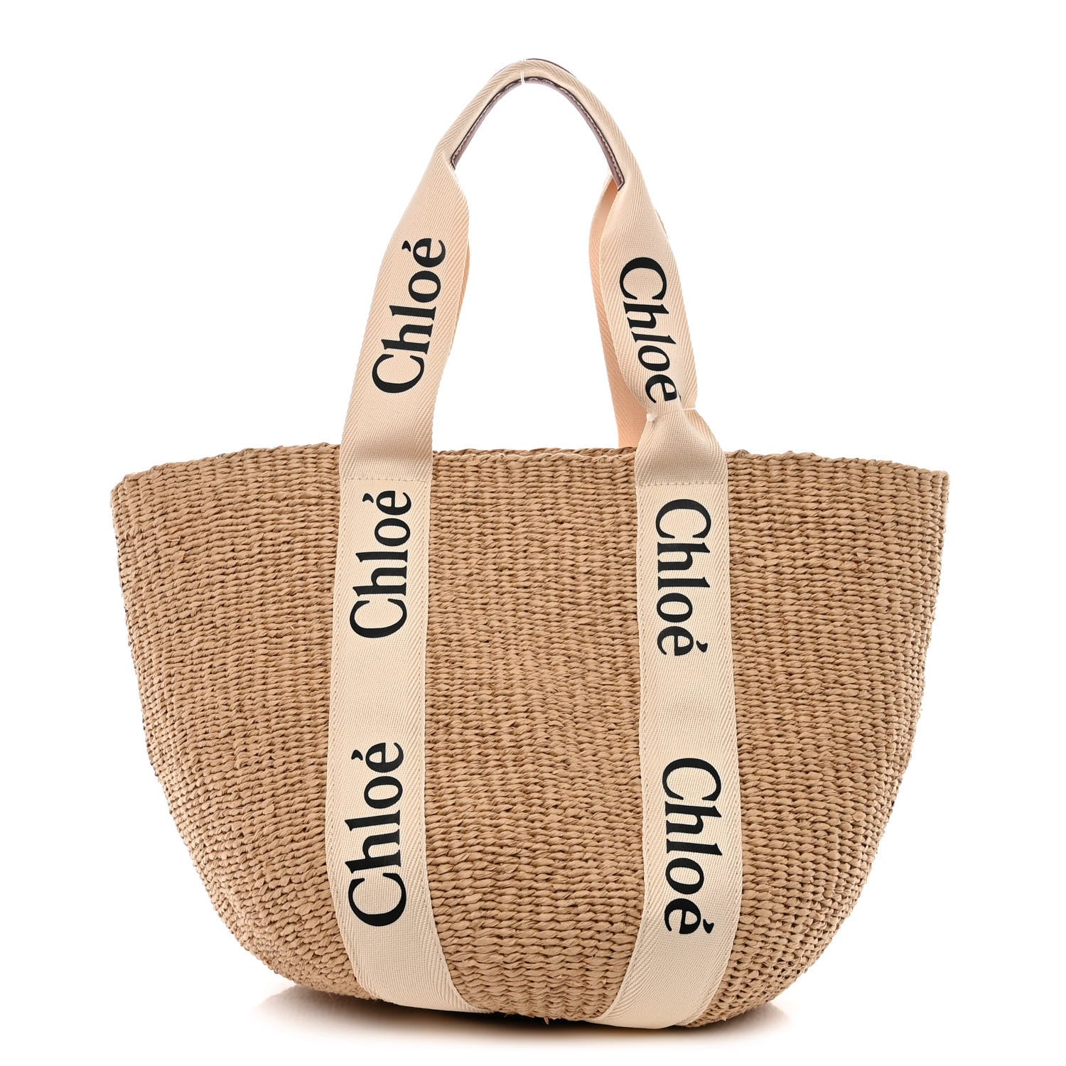 Chloe Raffia Large Woody Tote White 1 of 10