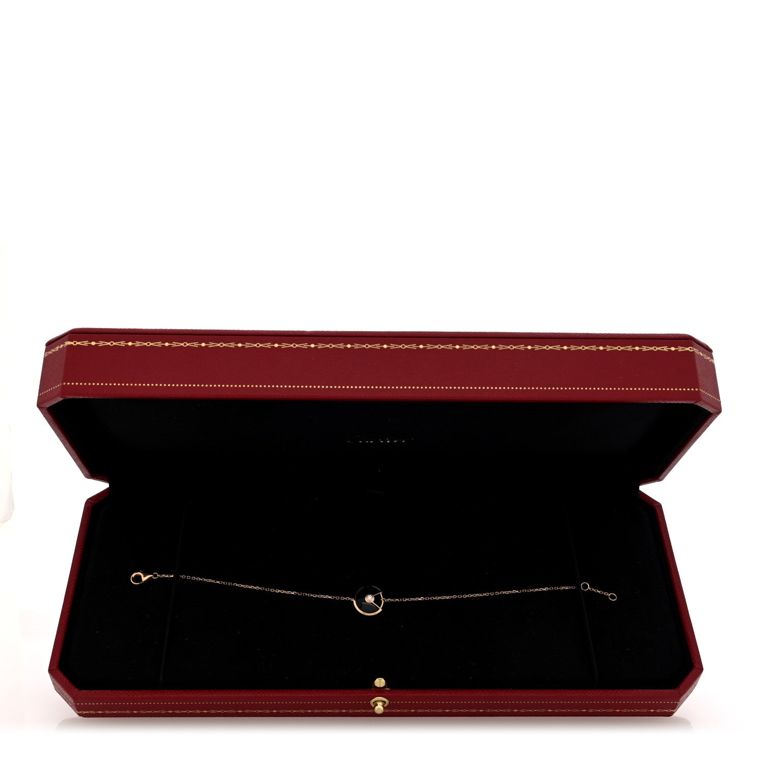Cartier 18K Pink Gold Diamond Black Onyx Amulette de Cartier Bracelet 4 of 4