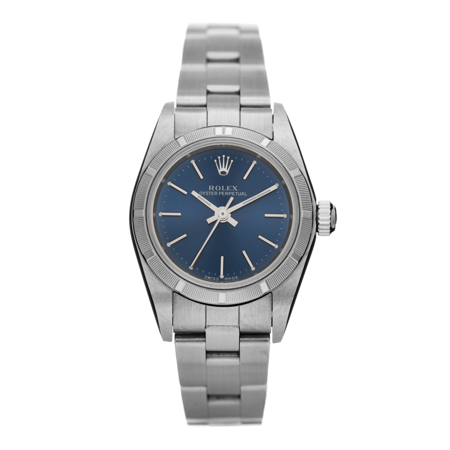 Rolex Stainless Steel 26mm Oyster Perpetual Watch Blue 76030 1 of 4