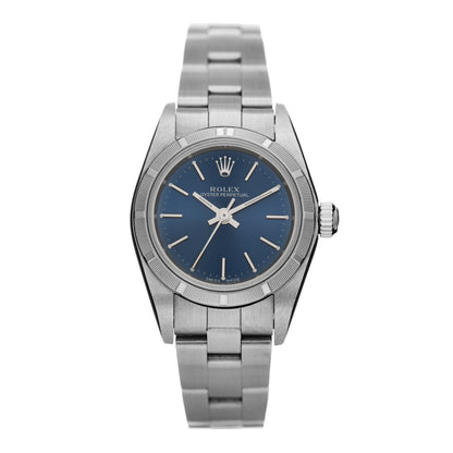 Rolex Stainless Steel 26mm Oyster Perpetual Watch Blue 76030 1 of 4