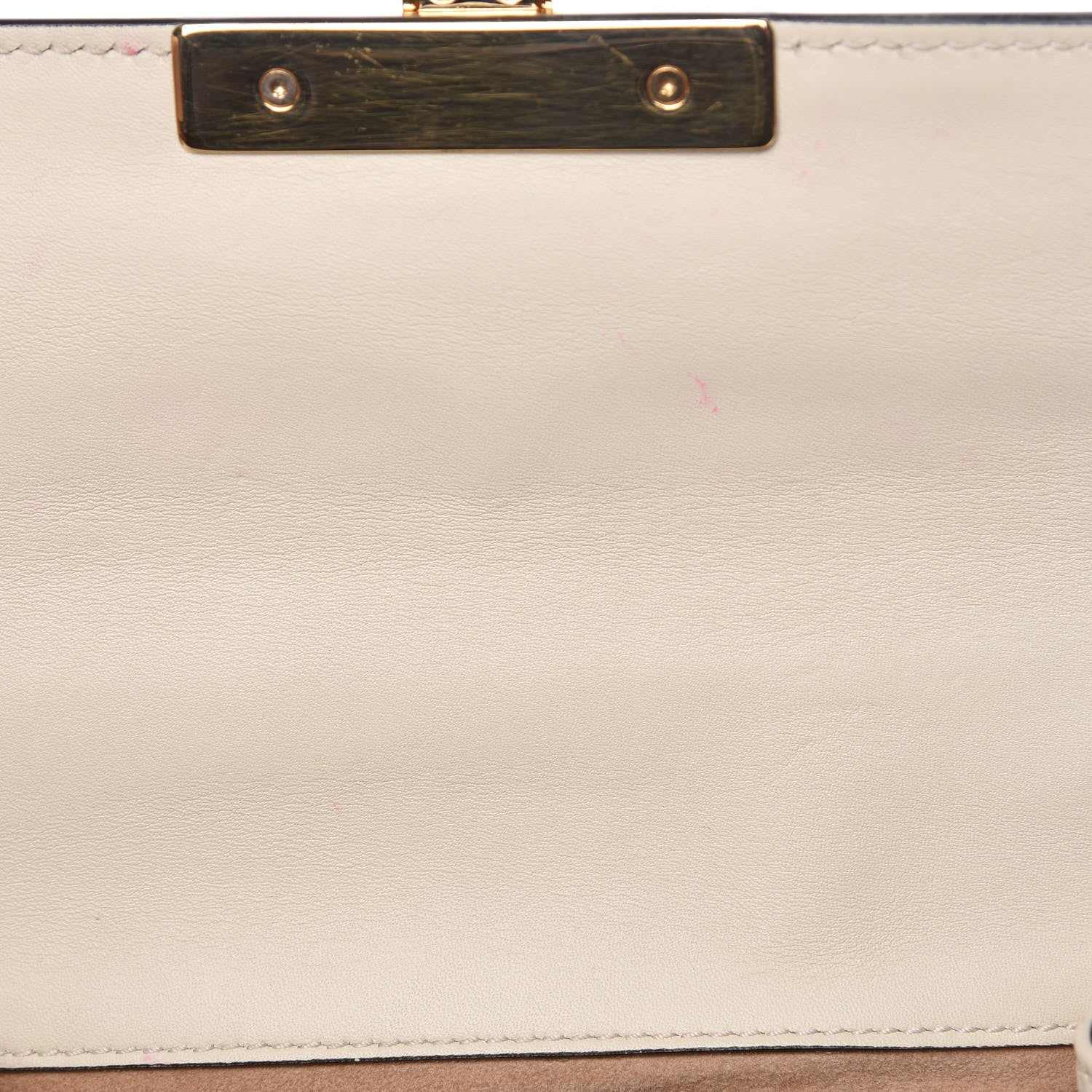 Gucci Calfskin Studded Small Padlock Shoulder Bag White 10 of 10