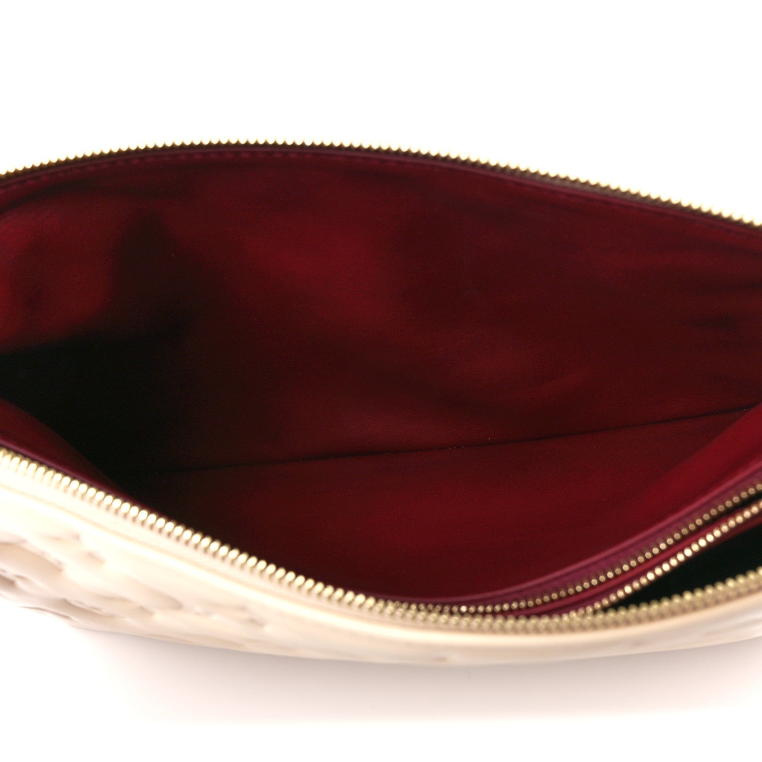 Louis Vuitton Lambskin Embossed Monogram Coussin MM Beige 6 of 15