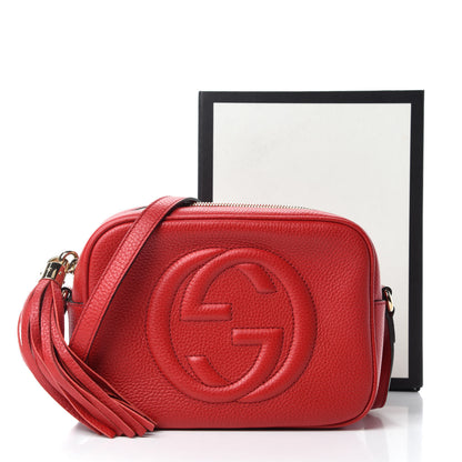 Gucci Pebbled Calfskin Small Soho Disco Bag Tabasco Red 11 of 11