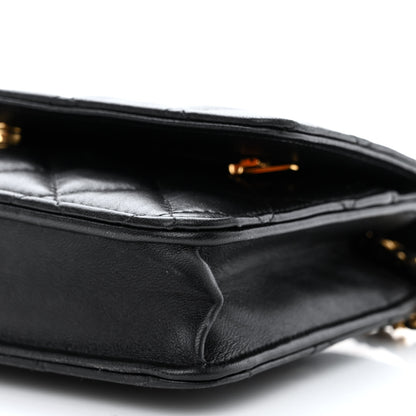 Chanel Lambskin Quilted Wallet On Chain WOC Black 11 of 12