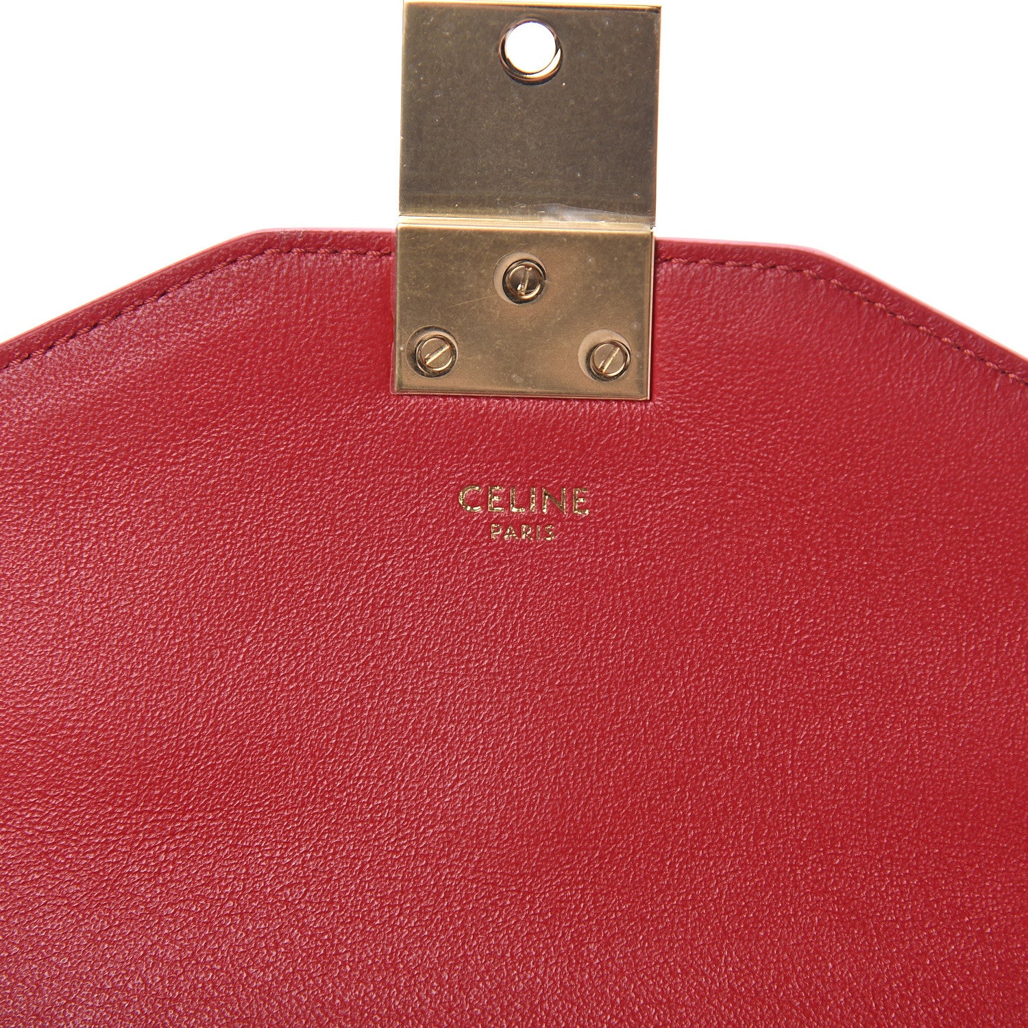 Celine Shiny Calfskin Medium C Bag Red 6 of 10