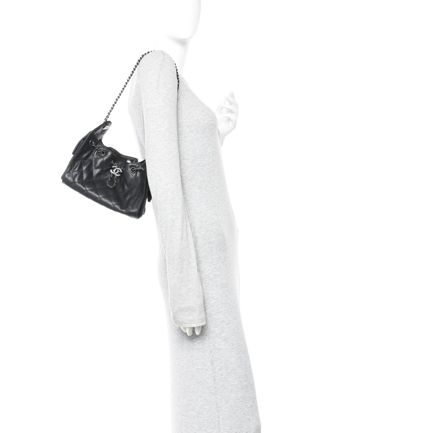 Caviar Quilted Mini Chanel 25 Handbag Black