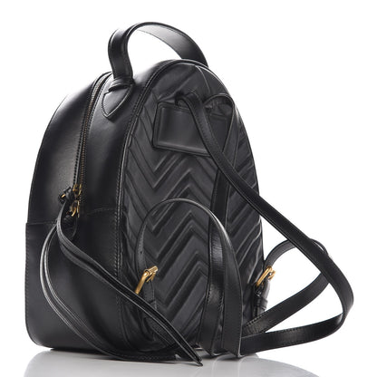 Gucci Calfskin Matelasse GG Marmont Backpack Black 3 of 7