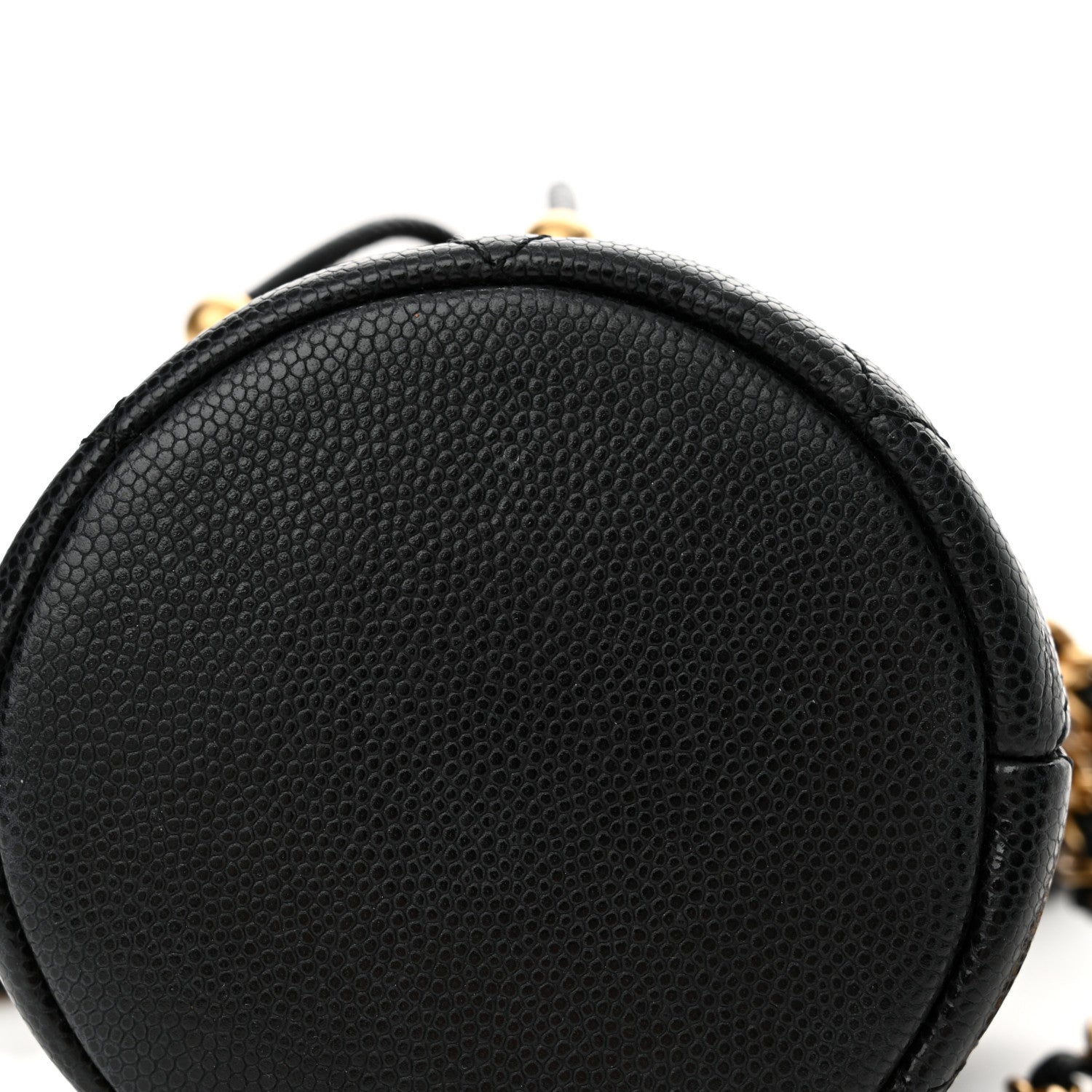 Chanel Caviar Quilted Twist Your Buttons Micro Bucket Bag Black 11 of 11