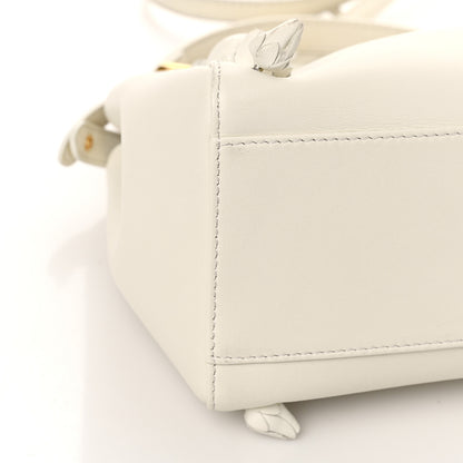 Fendi Nappa Rosebud Mini Peekaboo Iconic Satchel Bianco 8 of 11