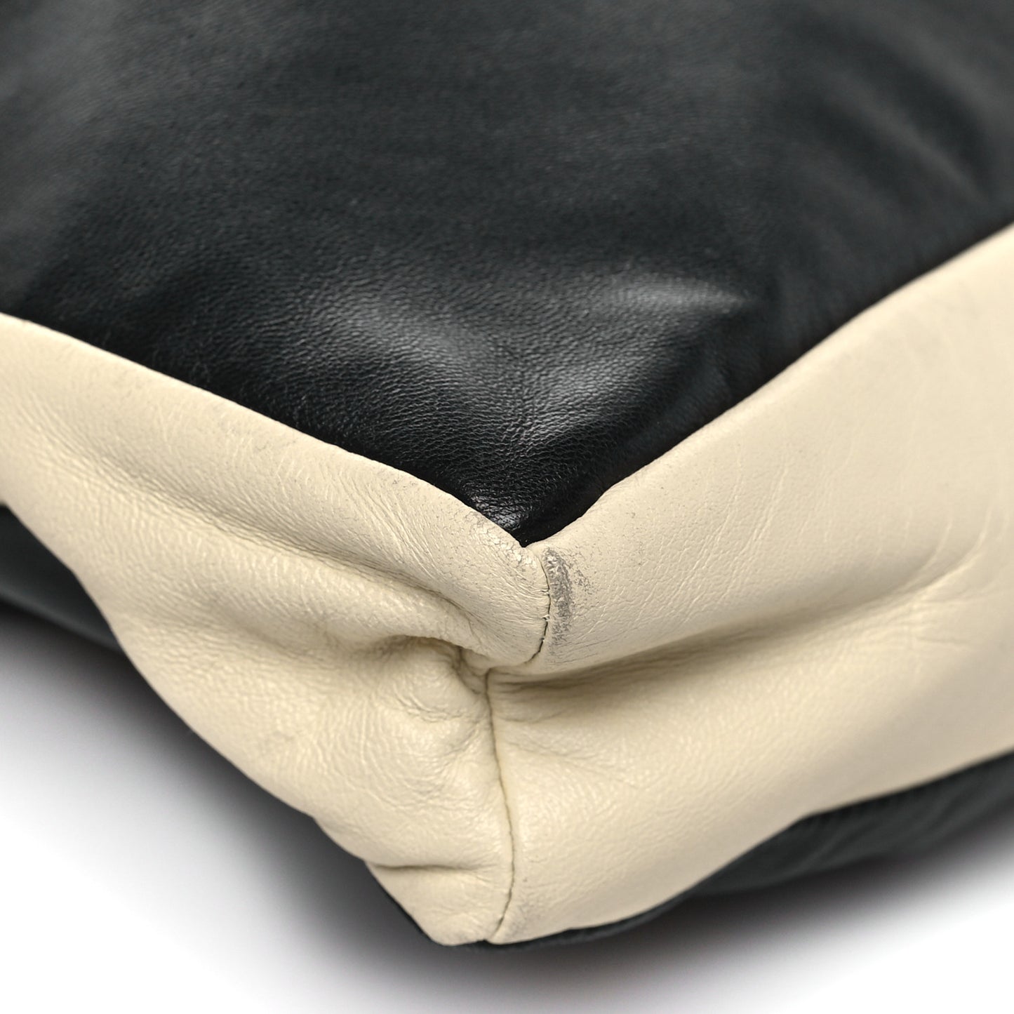 Lambskin Large Girl Bag Black Beige